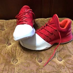 Boys Adidas James Harden red and white